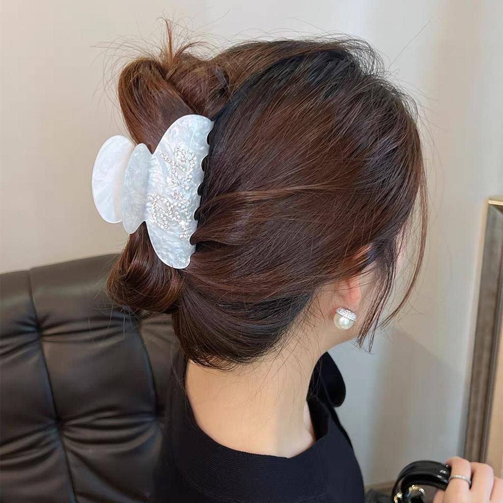 1 nowy akrylowy dodatek do włosów w kształcie diamentu, spinka do włosów z literą, elegancka spinka do włosów, klips typu żabka na eksport rekin