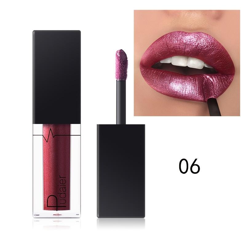 

1 шт. Блеск ягод, мерцающий блеск для губ, увлажняющая помада, стойкий металлический финиш, глазурь для губ, насыщенная цветопередача, помада с гладкой текстурой 06