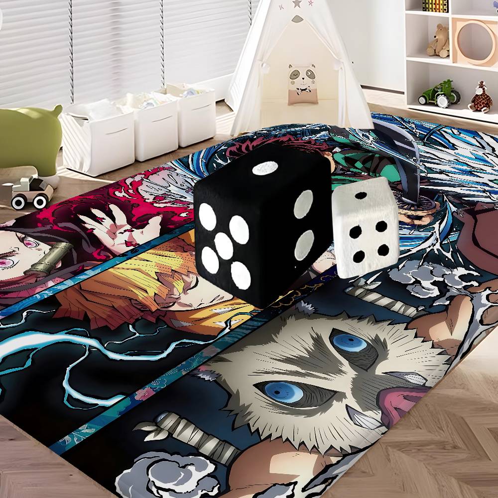 Anime Demon Slayer Floor Mat Retro Multiple Choice Living Room Kitchen Rug Non-Slip Modern Home Decor