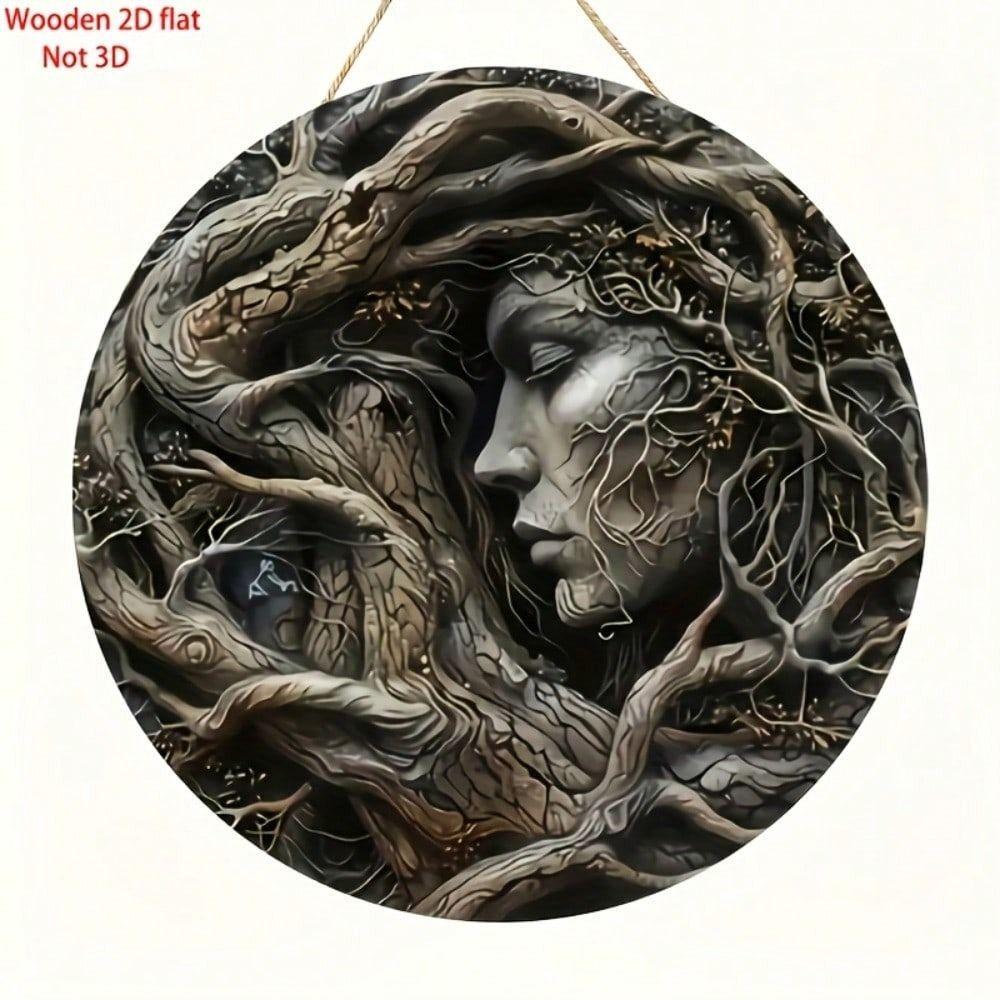 Vintage Boho Tree Metal Poster Wall Art for Home Cafe