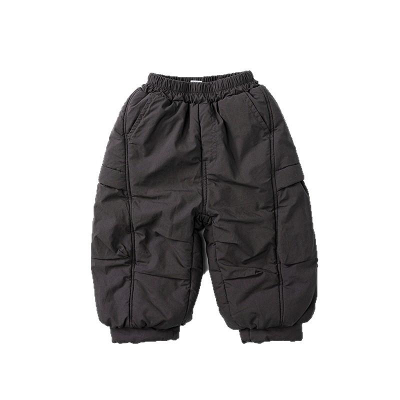 Kids Warm Thick Casual Solid Cotton Winter Pants For Unisex Children