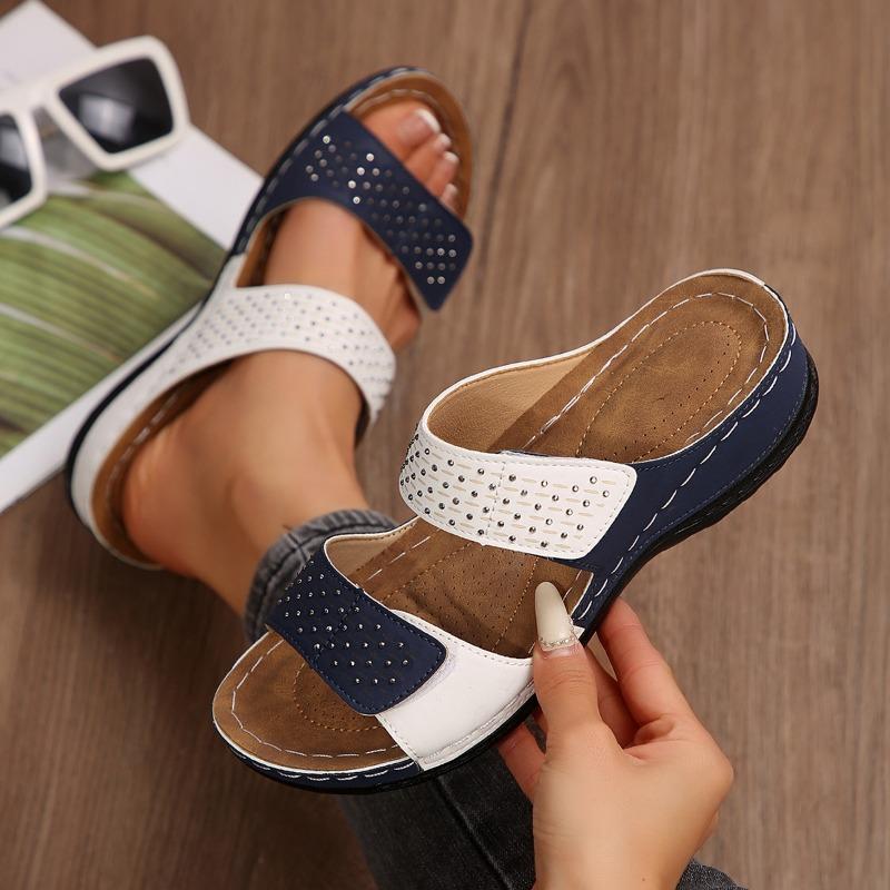 New Women's Shoes for Summer: Hollowed-out Sandals with Wedge Heels and Oversized Slippers