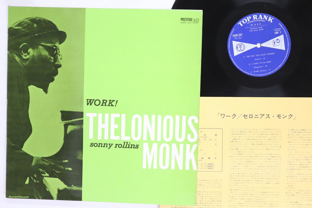 

Виниловая пластинка THELONIOUS MONK Work RANK5017 TOP RANK 1960 Япония Джаз Б/у