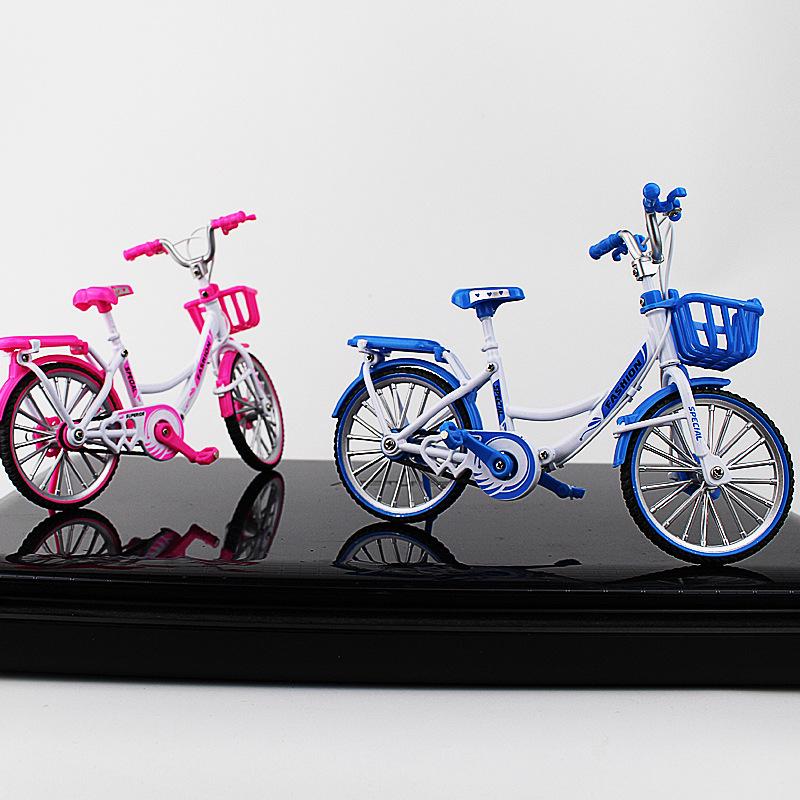 1:10 Alloy Bicycle Model Toy for Kids Durable Metal Bike Miniature Cartoon Children Gift Environmentally Friendly Bicycle