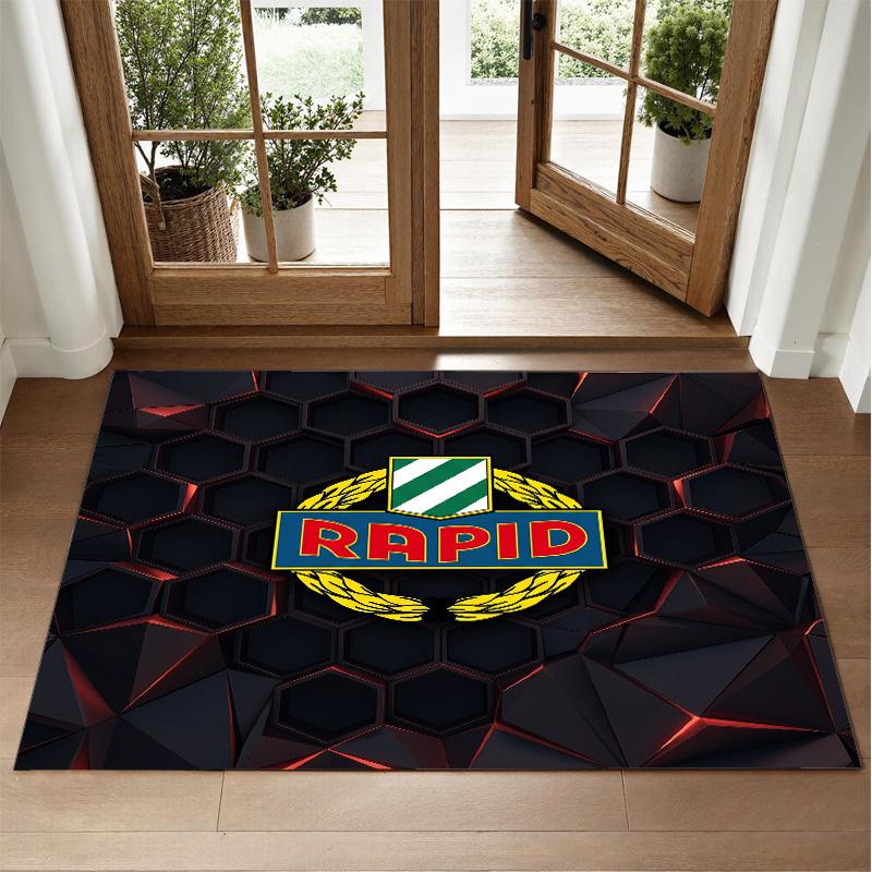 Rapid Wien FC Design Kristall-Samt Teppich Weiche Dekorationsmatte für Schlafzimmer Eingang