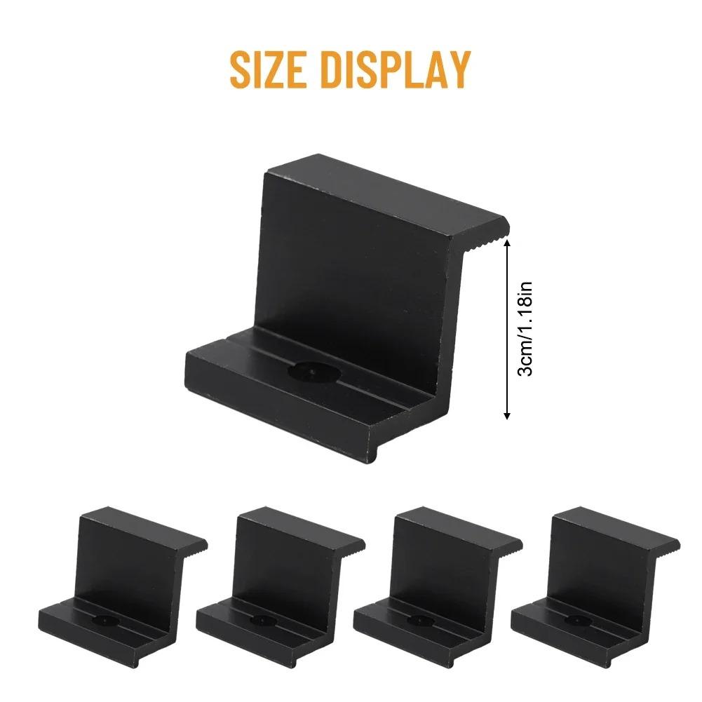 10pcs Solar Panel End Clamps Aluminum Alloy Anti-Corrosion PV Mounting Accessories for 30mm Frame Solar System