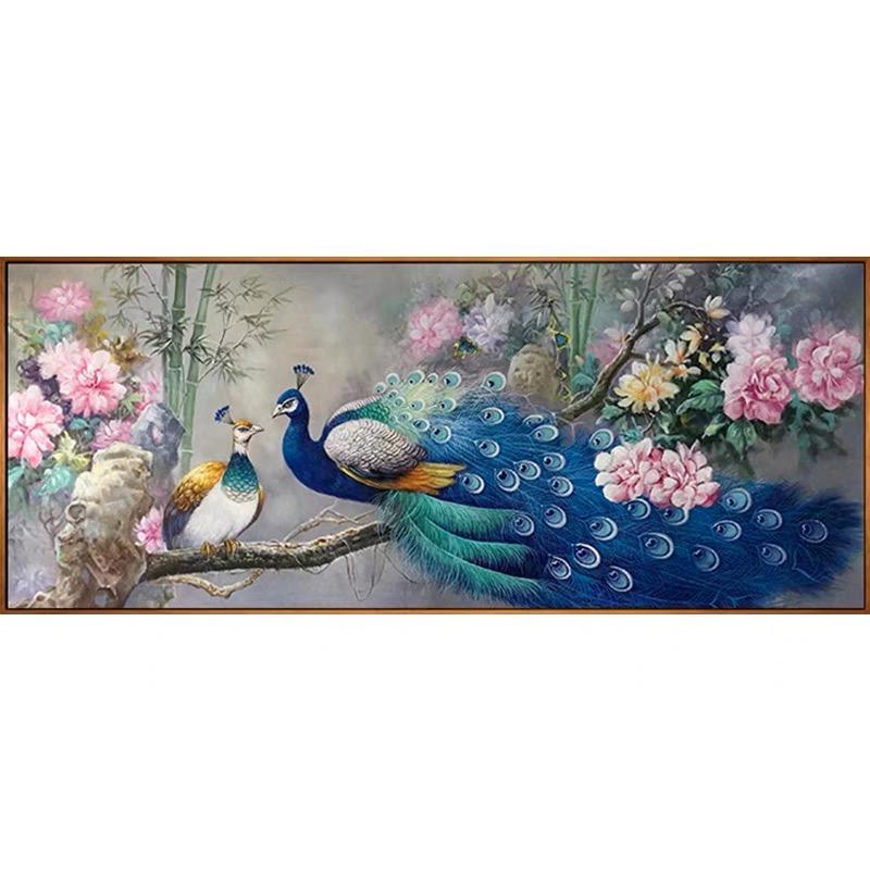 

5d Алмазная картина Полная Алмазная Гостиная Цветок Пион Богатый Павлин Кирпичная Картина Точечная Алмазная Вышивка Крестом Мозаика Искусство Алмазная Вышивка 100-50CM белый