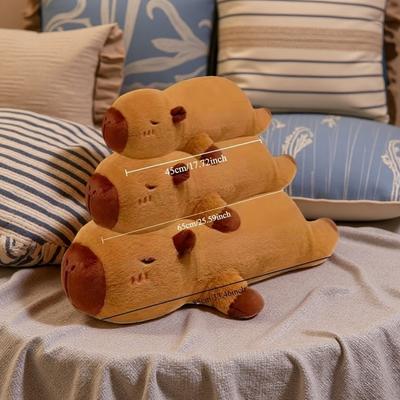 Non-Toxic Kawaii Capybara Plush Toy Stuffed Capibara Fluffy Doll Long Sleep Soft Pillow Sofa Cushion Nap Sleeping Toys For School Xmas