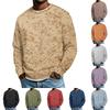 Men's Loose Fit Casual Collared Long Sleeve Shirt, Camouflage Print Outdoor Top