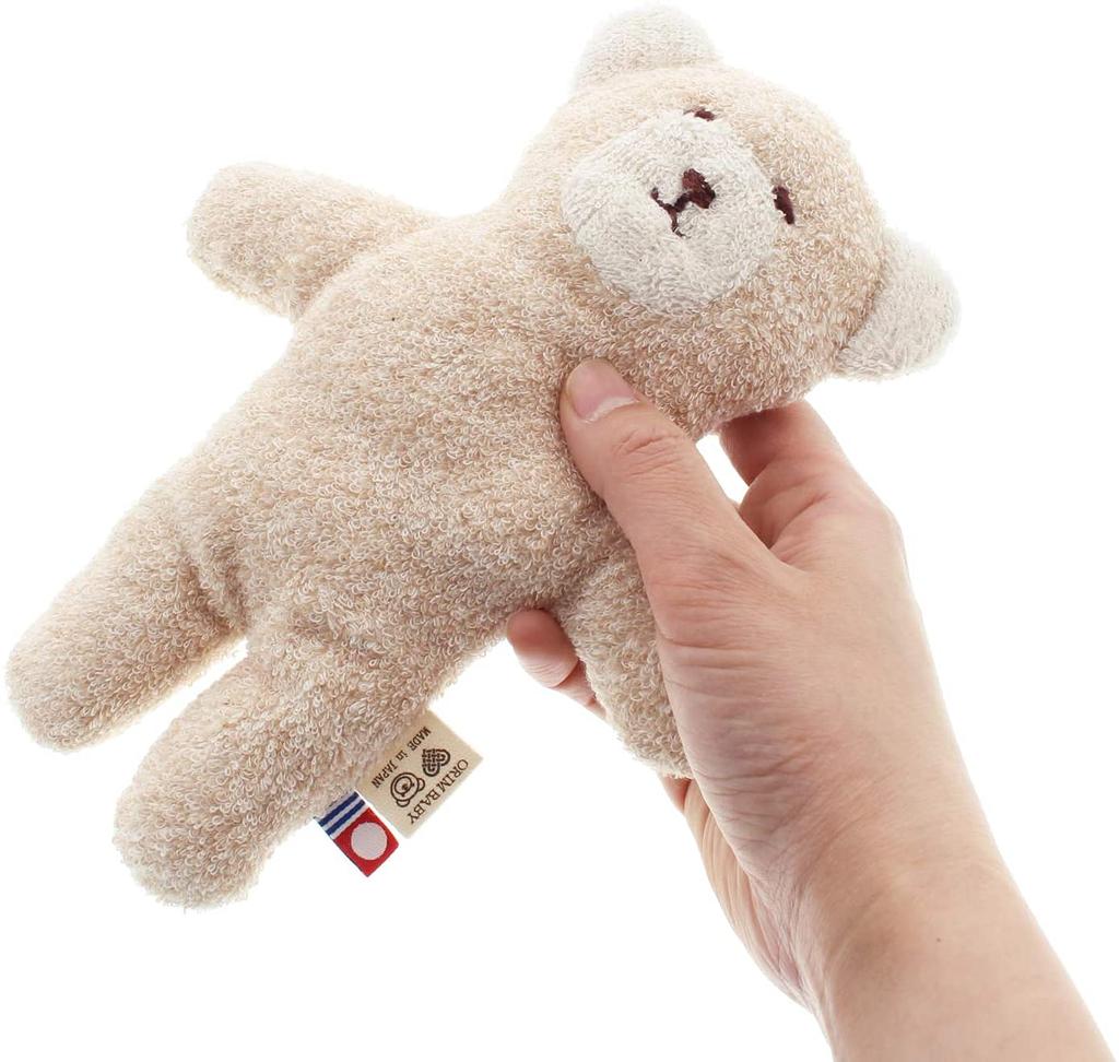 Organic Cotton Imabari Towel Soft and Gentle Bear Plush Toy Perfectly soft for babies to Features an gentle face finished with hand Natural Made in