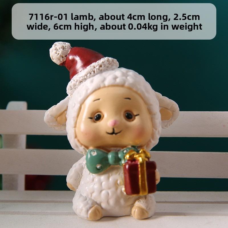 Creative Christmas Family Resin Decorative Piece - Cartoon Dolls for Children's Room Desktop Christmas Santa Christmas Decoration Item