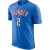 Round Neck Letter Short Sleeve T-Shirt Men Tops Blue DR6390-408