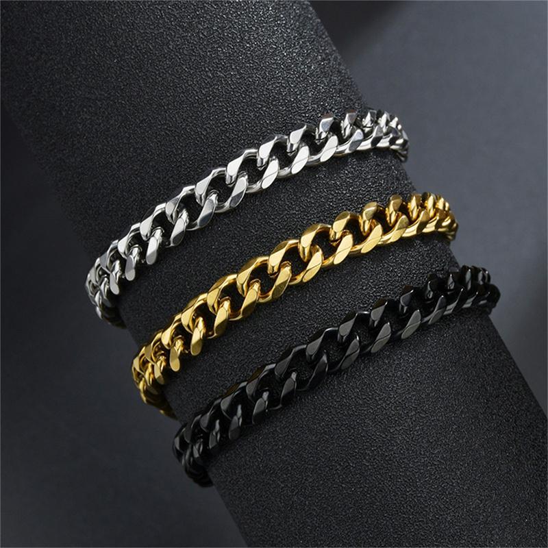 Simple Solid Color Titanium Steel Bracelet Classic Clasp Bracelet
