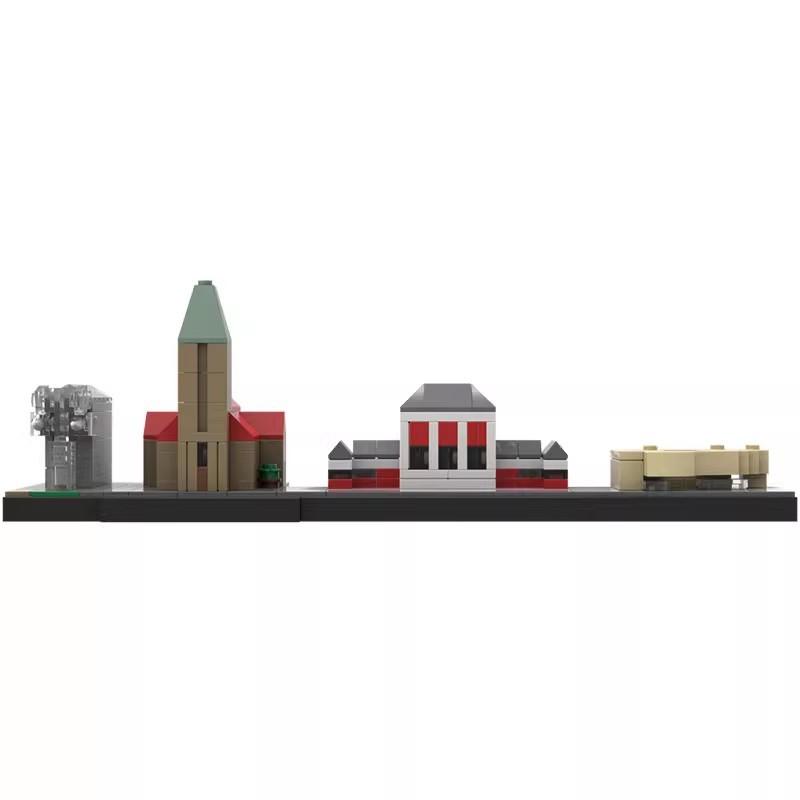 Non-Toxic Mini City Street View Building Blocks Set Micro Architecture Model Kit Creative Diy Display Ornament Compatible Brick Constru