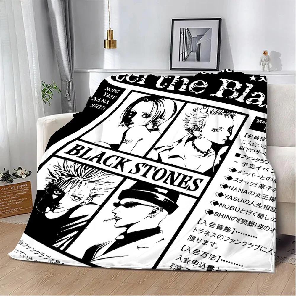 Anime Girls Nana Flannel Blanket 3d Printed Picnic Blankets Warm Soft and Comfortable Throw Blanket Home Travel Birthday Gift