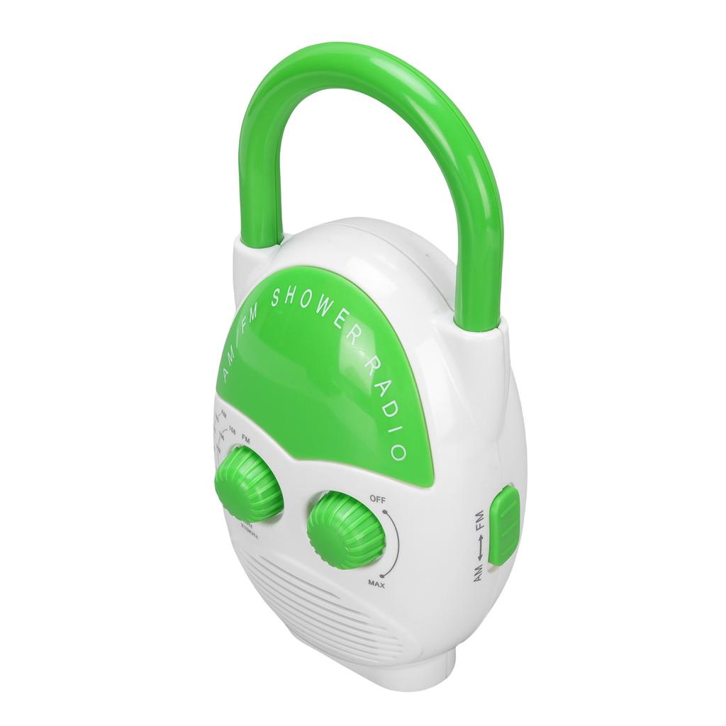 Portable Radio AM FM IPX5 Water Proof 500 MW Volume Adjustable Home Radio Green