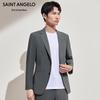 Men's Waffle Grid Suit Jacket & Casual Pants