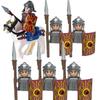MOC Medieval Lion King Castle Knight Building Blocks Figure Accessories War Horse Cavalry Warrior Crusaders Toy Gift Bricks N029