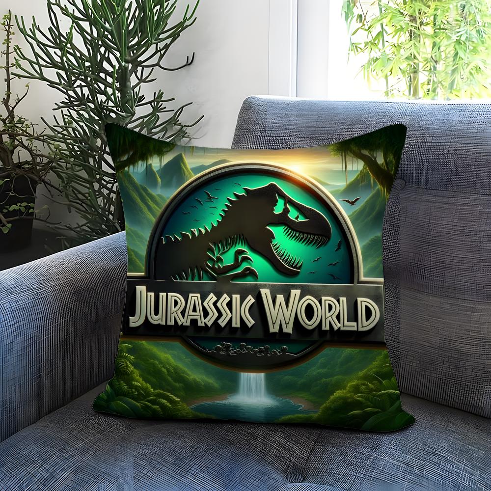 J-Jurassic W-World Movie Cushion Cover Comfortable Reversible Pillow Cover Ideal for Car Sofa Bedroom & Beyond