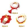Adjustable New Year Cat Scarf Comfortable Soft Cat Knitted Tricot Lucky Blessing Cartoon Handwoven Puppy Collar Pet Grooming