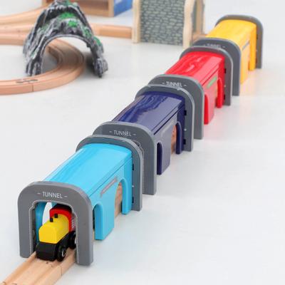 Wooden Train Tracks Accessories Plastic Tunnel Cave Fit for Brand Wooden Tracks Railway Toys for Children Gifts