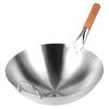 28cm Lightweight Stainless Steel Chef Wok for Home & Commercial Use