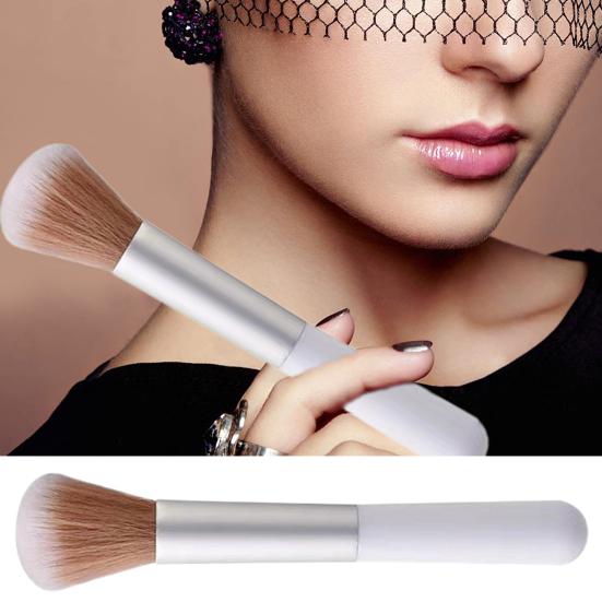 Yousheng 2Pcs Loose Powder Brushes Artificial Fiber Soft Bristle Non-slip Plastic Handle Professional Makeup Tools Portable Contour Foundation Brush