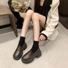 Large Size Loafers Women's British Style Small Leather Shoes 2025 New Japanese Versatile Retro Platform Heightening Mary Jane Shoes