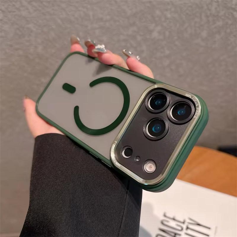 Business Transparent Magsafe Case for iPhone 17 16 15 14 13 12 11 17 Pro Max Plating Camera Protection Cover for iPhone 17 Air