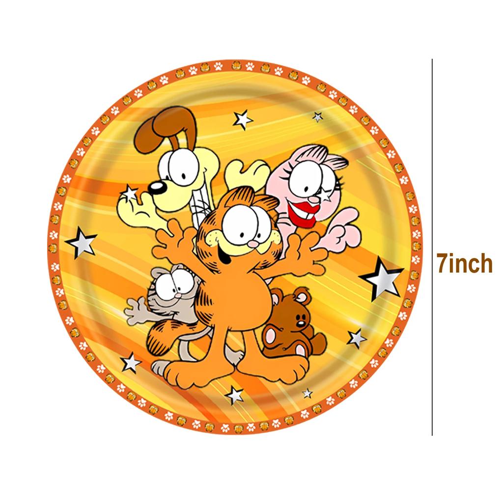 Articoli Decorativi per Festa di Compleanno Gatto Carino Stoviglie Topper per Torta Palloncini G-Garfieldes Stendardo Sfondo Festa per Bebè Bomboniere per Feste Bambini