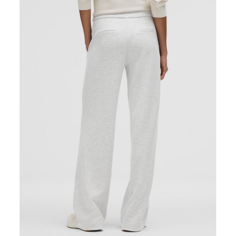 Lululemon Softstreme Pintuck Mid Rise Pant  Regular Heathered Core Ultra Light Grey