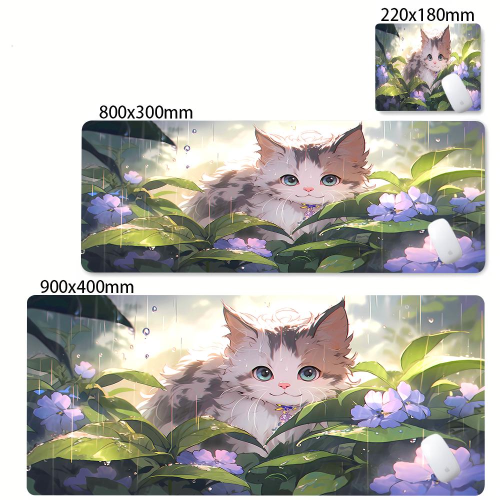 Anime Cute Computer XXL Mausepad Kawaii Cartoon Cat Mousepad Company Deskmat xcm Large Cushion Office Accessories Carpet