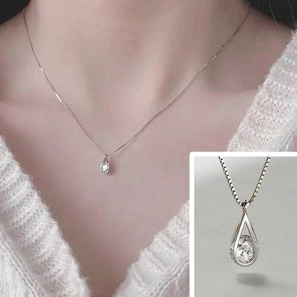 Elegant water drop necklace, a stylish and pretty four-season women's daily item.