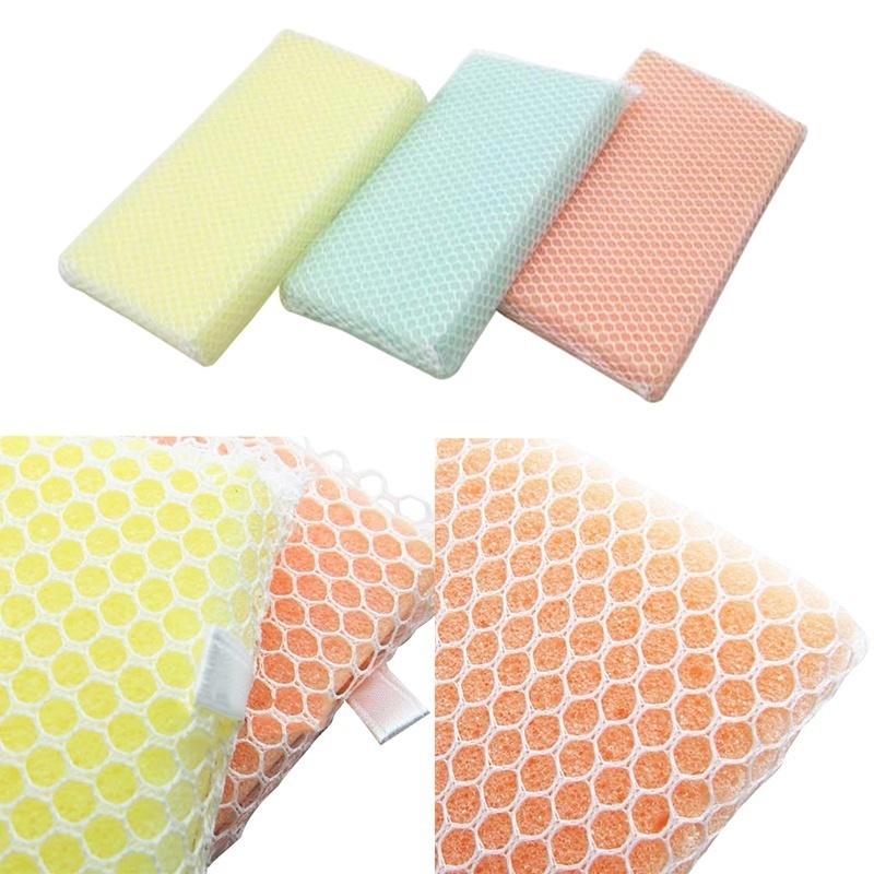 Nová miska na nádobí Houbička na drhnutí Čisticí podložky 3 ks