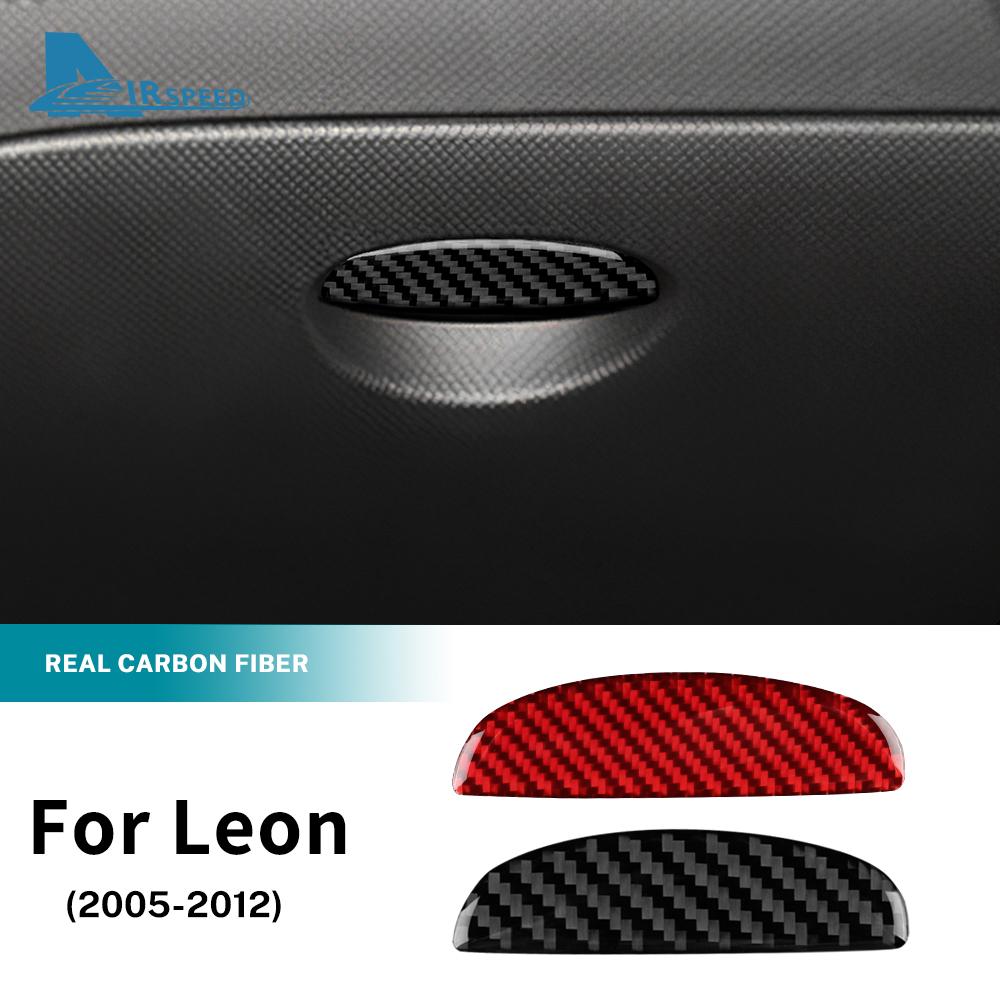 Echter Weicher Kohlefaser-Aufkleber für Seat Leon MK2 2005 2006 2007 2008 2009 2010 2011 2012 LHD RHD Auto Beifahrer-Stauraum-Verkleidung