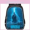 Školní batoh Godzilla Velkokapacitní Školní taška s potiskem filmového plakátu Pro chlapce Nylonový materiál