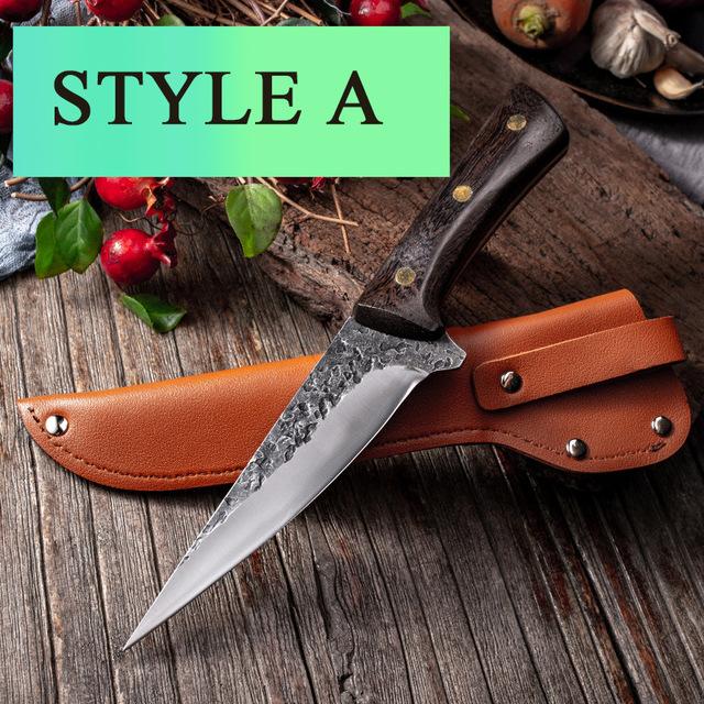Boning Knife with Cover Chef Knife Forged Stainless Steel Kitchen Knife Fruit Fish Vegetable Butcher Knife