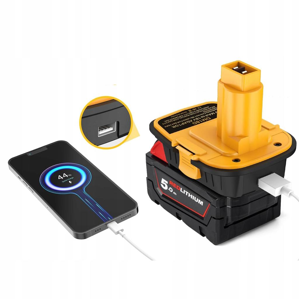 Rosfix Adapter DCA1820 do Akumulatorów Dewalt i Milwaukee – Kompatybilność z 18V/20V | Łatwy Montaż | Zwiększa Efektywność Pracy