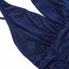 Rochie de Ziua de Naștere Albastru Francez Scânteietoare cu Gât Halter - Elegantă, Sexy și Trendy Rochie 2025