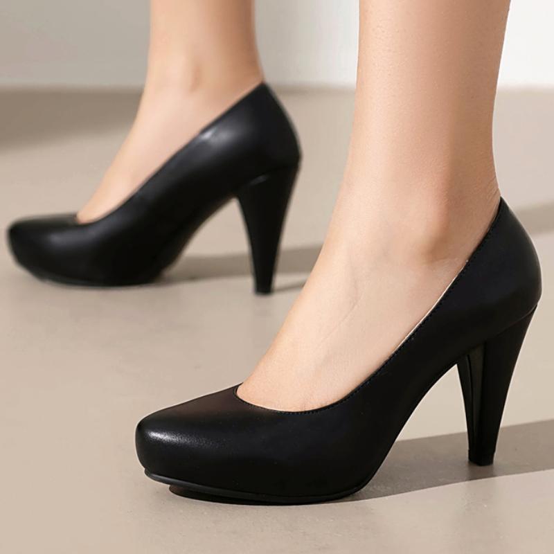 Elegant Black Red White High Heels Women's Pumps Dress Shoes Fashion Heeled Party Office Wedding Shoes Lady Comfortable