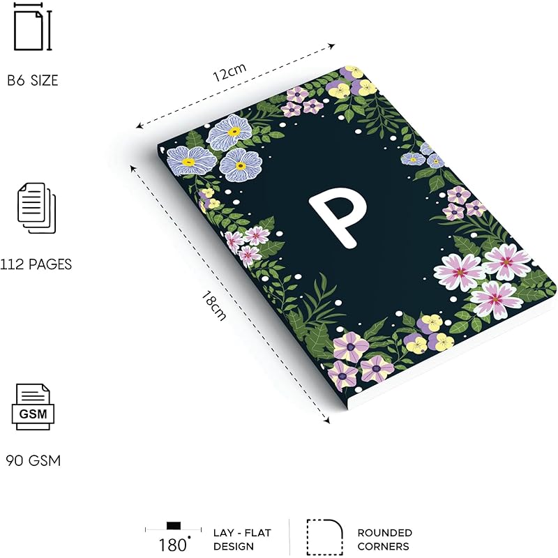 Factor Notes Notebook: B6, Ruled, Alphabet Series (P), 112 Pages