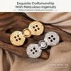Carved Pattern Metal Frog Fastener Four Hole Garment Decor Button  For Cheongsam