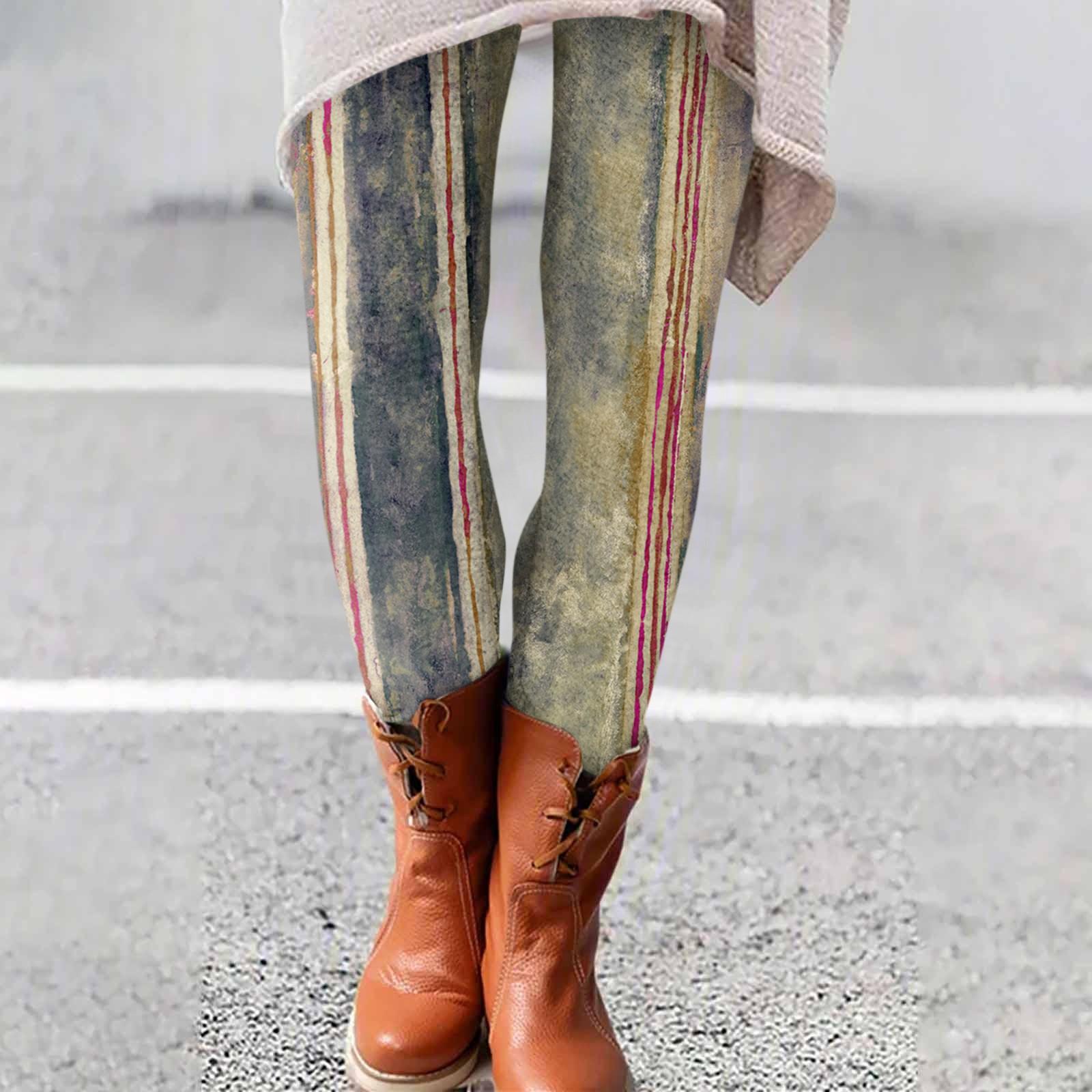 

Women s Pants Print Elastic Soft Cotton Leggings Casual Home Pajamas XL