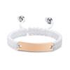 Free Engraving Custom Name Date Couple ID Bracelet for Women Men, Adjustable Handmade Braided Rope Chain Wristband Lover Gifts