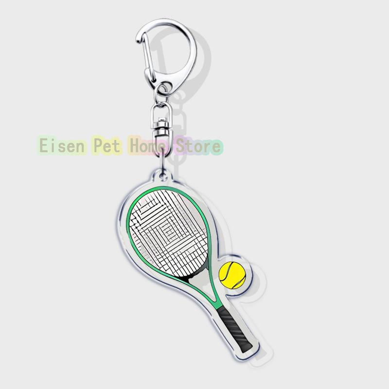 Classic Sports I Love Tennis Keychains for Accessories Bag Hobby Bike Car Keyrings Jewelry Friends Father Boyfriends Gifts