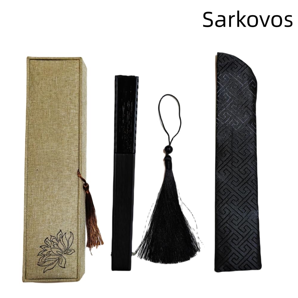 Sarkovos Luxury Fireworks Overseas Japanese Summer Kabuki Heat Protection Souvenir Bamboo Fan, Men's, Stylish, Fan, Present, Father's Day, Festival,