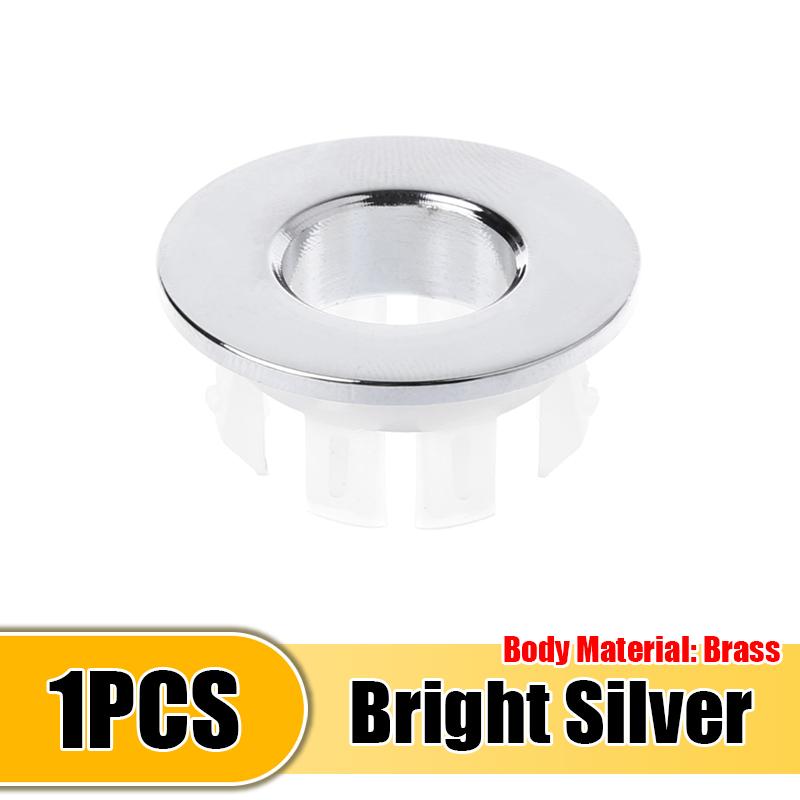 1/4Pcs Sink Hole Overflow Cover Basin Trim Bath Sink Holes Drain Cap Replacement Bathroom Wash Basin Hollow Overflow Rings Plug