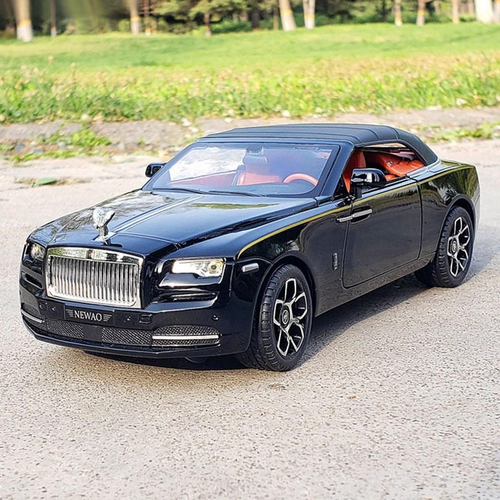 Diecast 1:24 Rolls-Royce Dawn Open-Top Convertible Alloy Pull-Back Car Model, Purple