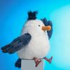 25cm Cute Sea Gull Doll Plush Toy Stuffed Standing Kawaii GreyandWhite Cartoon Bird Plushie Birthday Gift Stylish Appearance Practical Daily Use