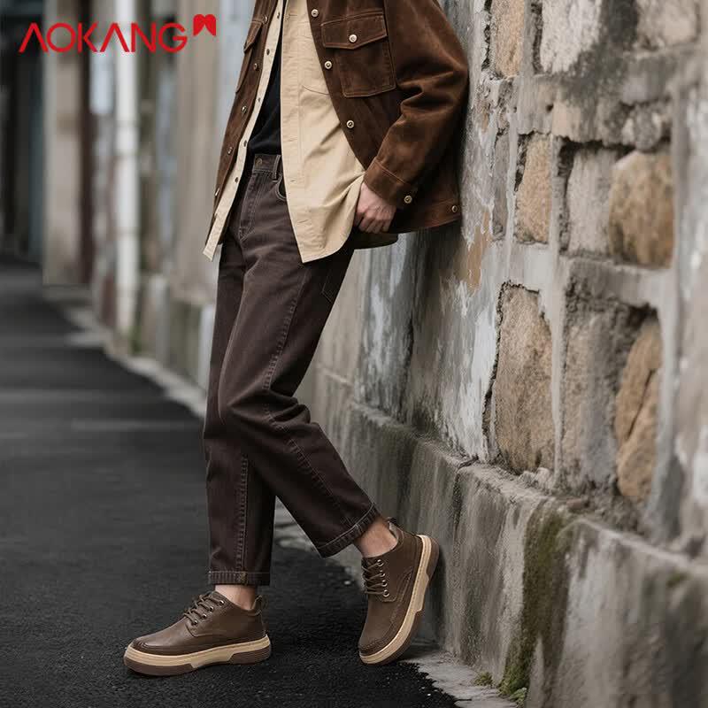 Aokang Men s British Style Martin Boots 40